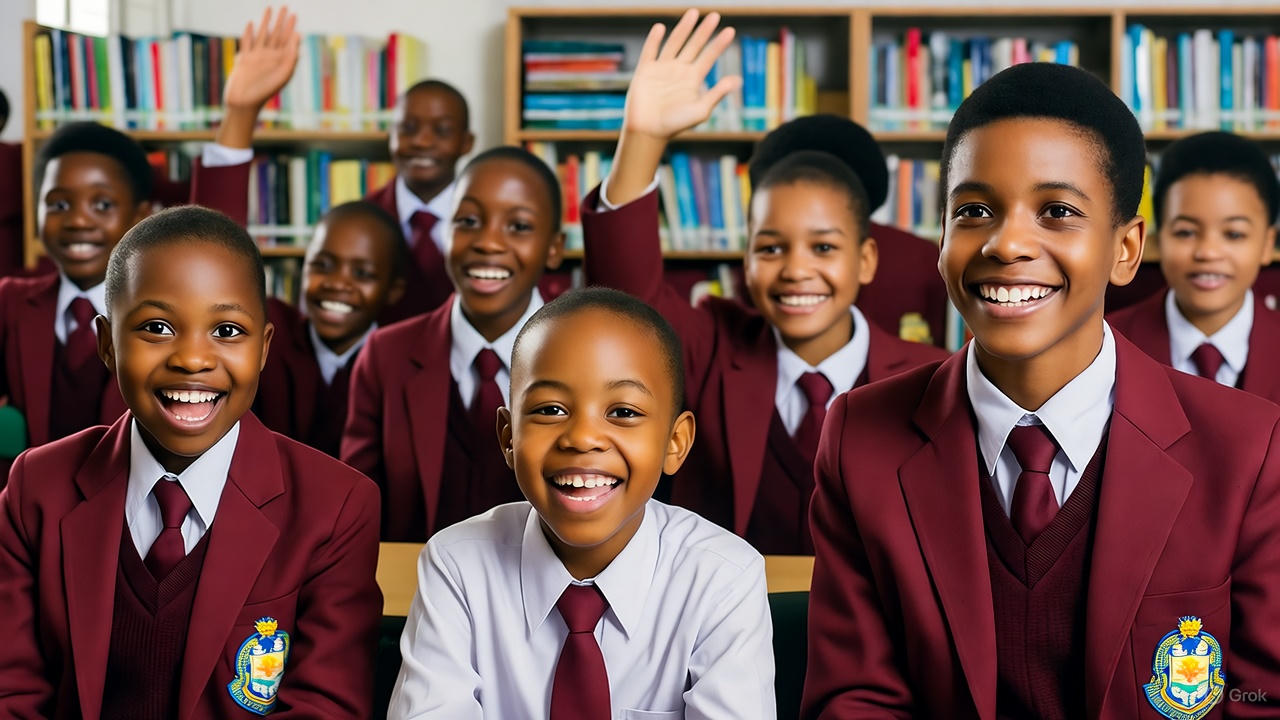 Intermediate phase learners collaborating